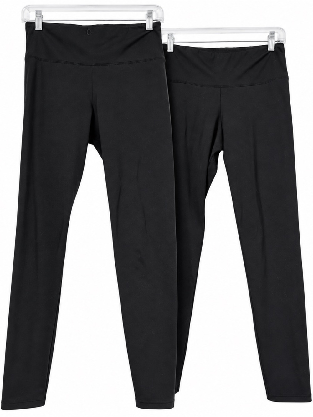 Felina Black Leggings Size Large Lot of 2 Stretch Full Length